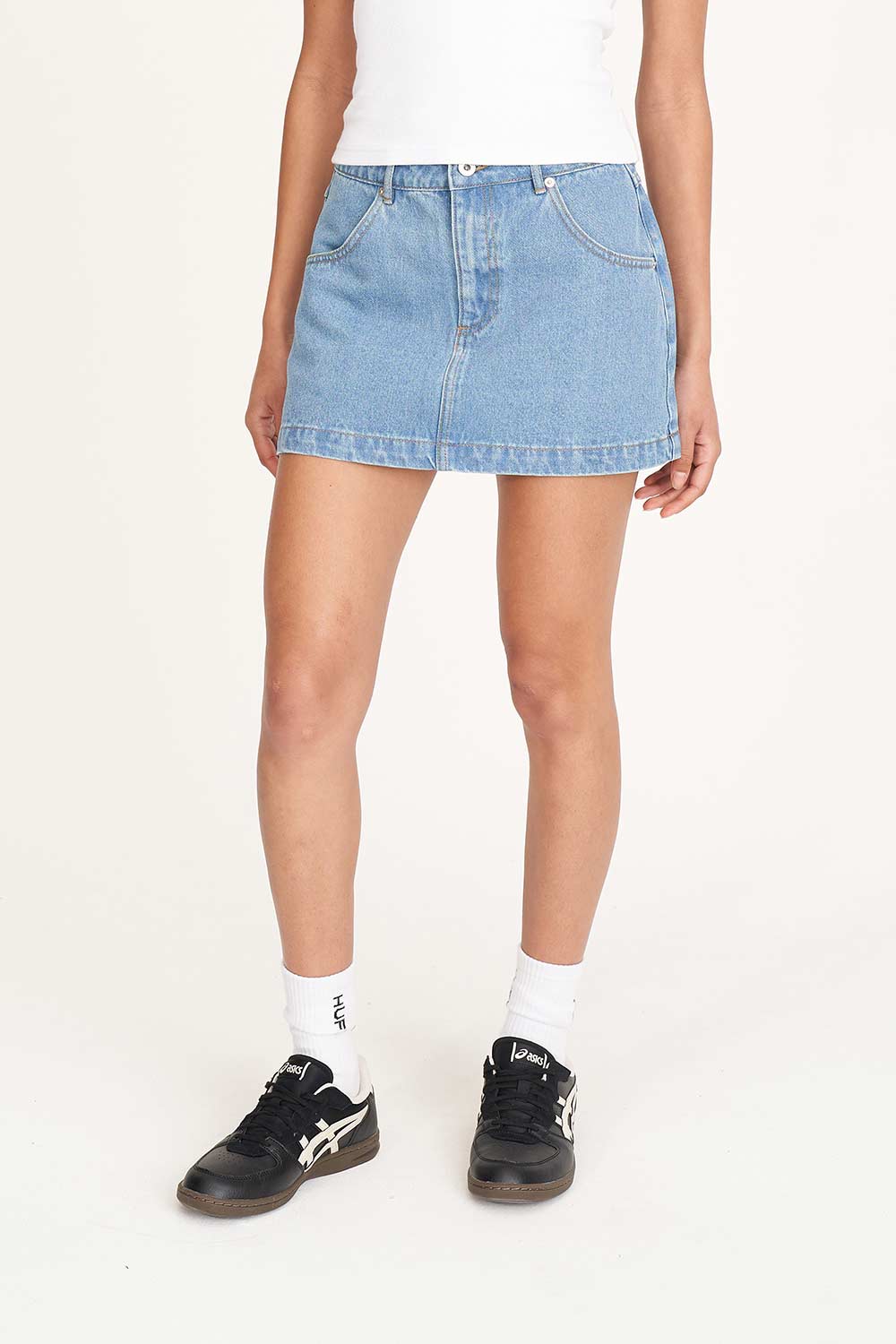 HUFFER 97 Denim Mini Skirt Drift Blue