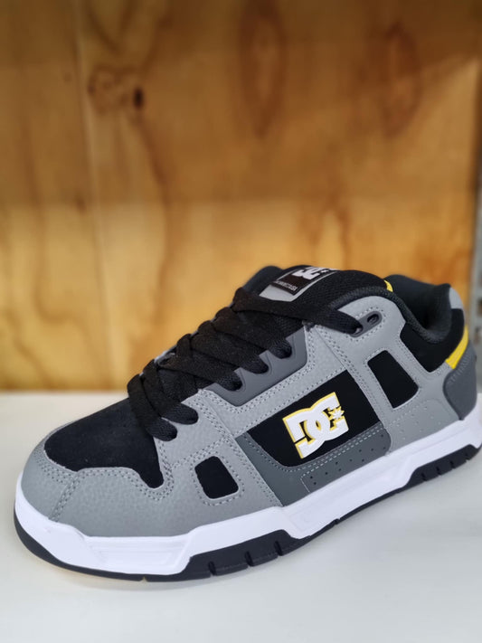 DC SHOES Stag Skate Shoes Grey/Yellow