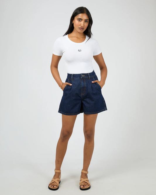 ALL ABOUT EVE Stevie Denim Short Indigo