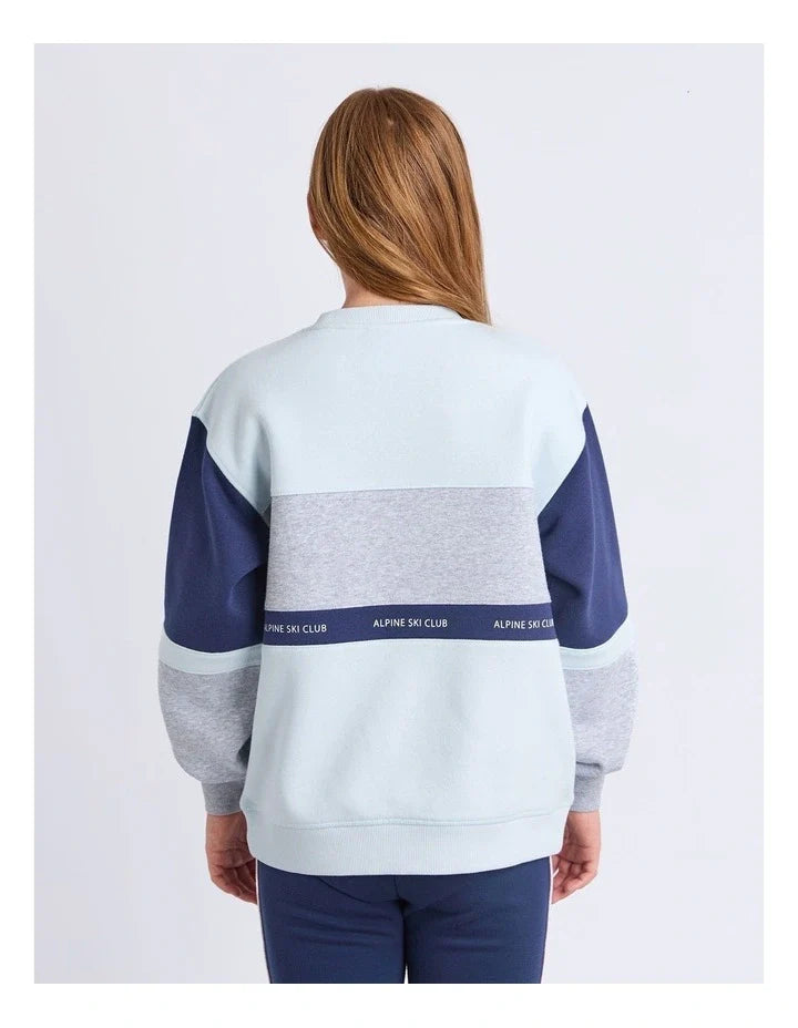 EVE GIRL Alpine Panelled Relaxed Fit Crew 8-14 years