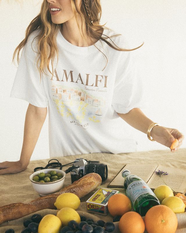 ALL ABOUT EVE Amalfi Relaxed Tee Vintage White