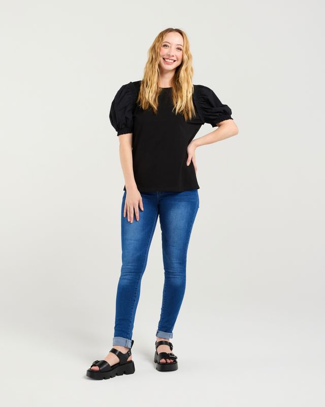 ZAFINA Amelia Top Black