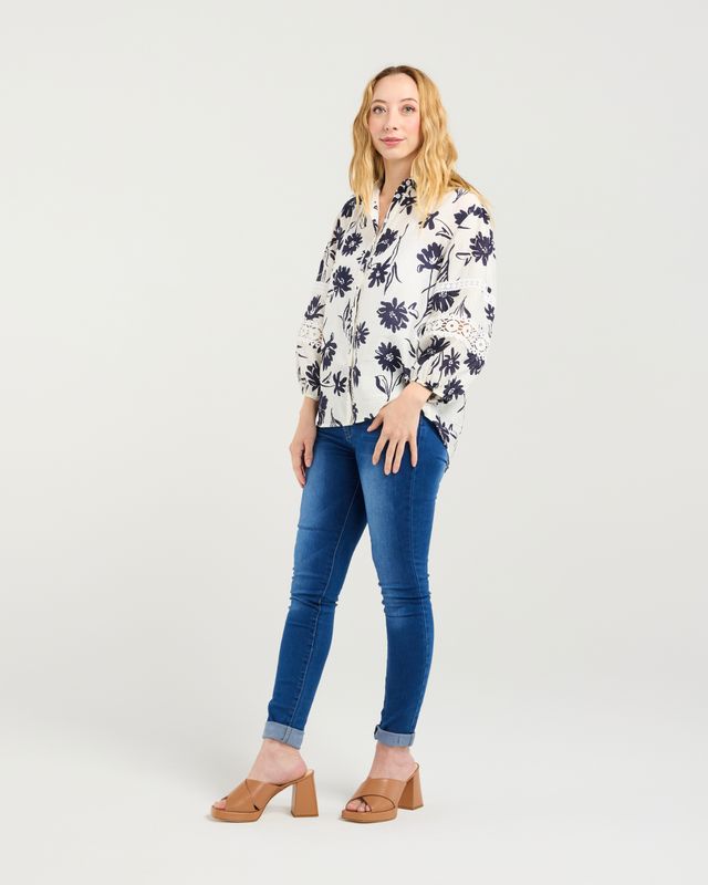 ZAFINA Arabella Shirt Ink Blossom