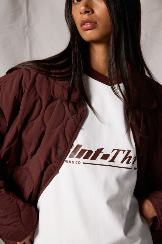 SILENT THEORY Archer Stitched Jacket Cherry