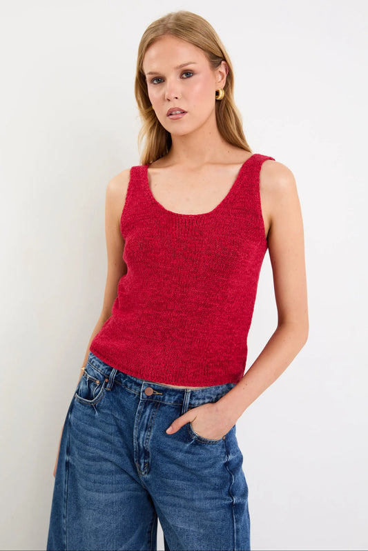 IVY + JACK Atoll Sleeveless Knit Top Cherry