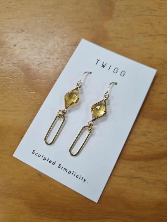 TWIGG JEWELLERY Edith Crystal Droplet Earrings