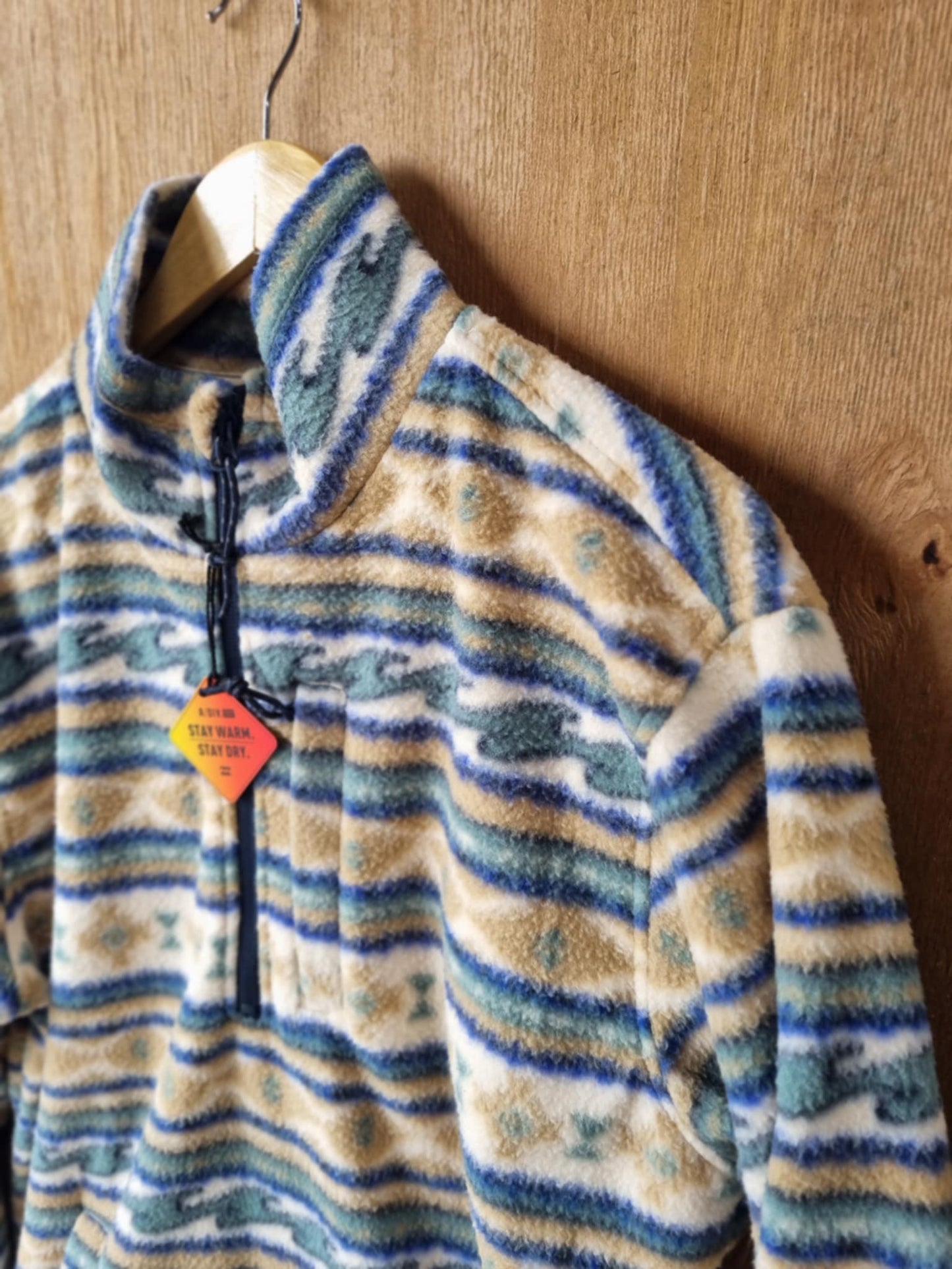 BILLABONG Boundary Mock Fleece Pullover Desert