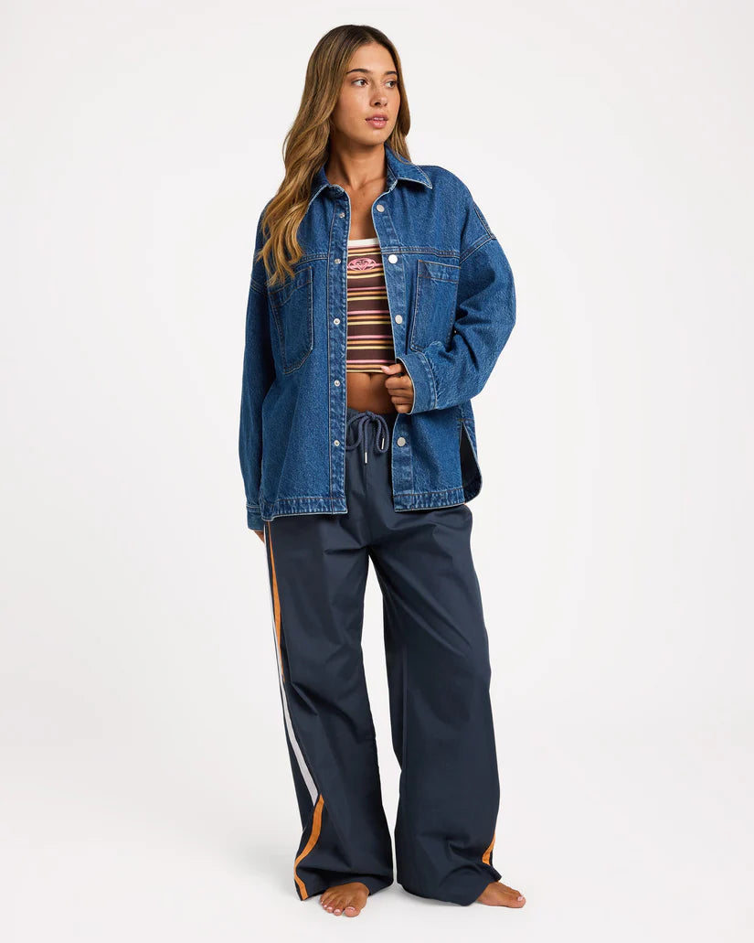 ROXY Womens Backslider Denim Shacket