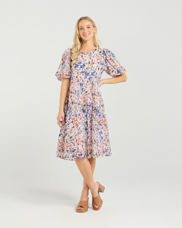 ET ALIA Becks Dress Poppy Patch