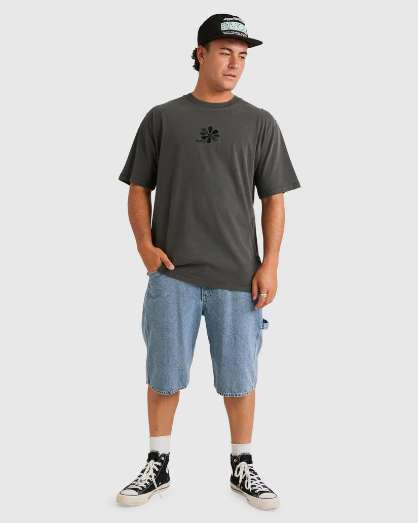 RVCA Blacked Out SS Tee Washed Black