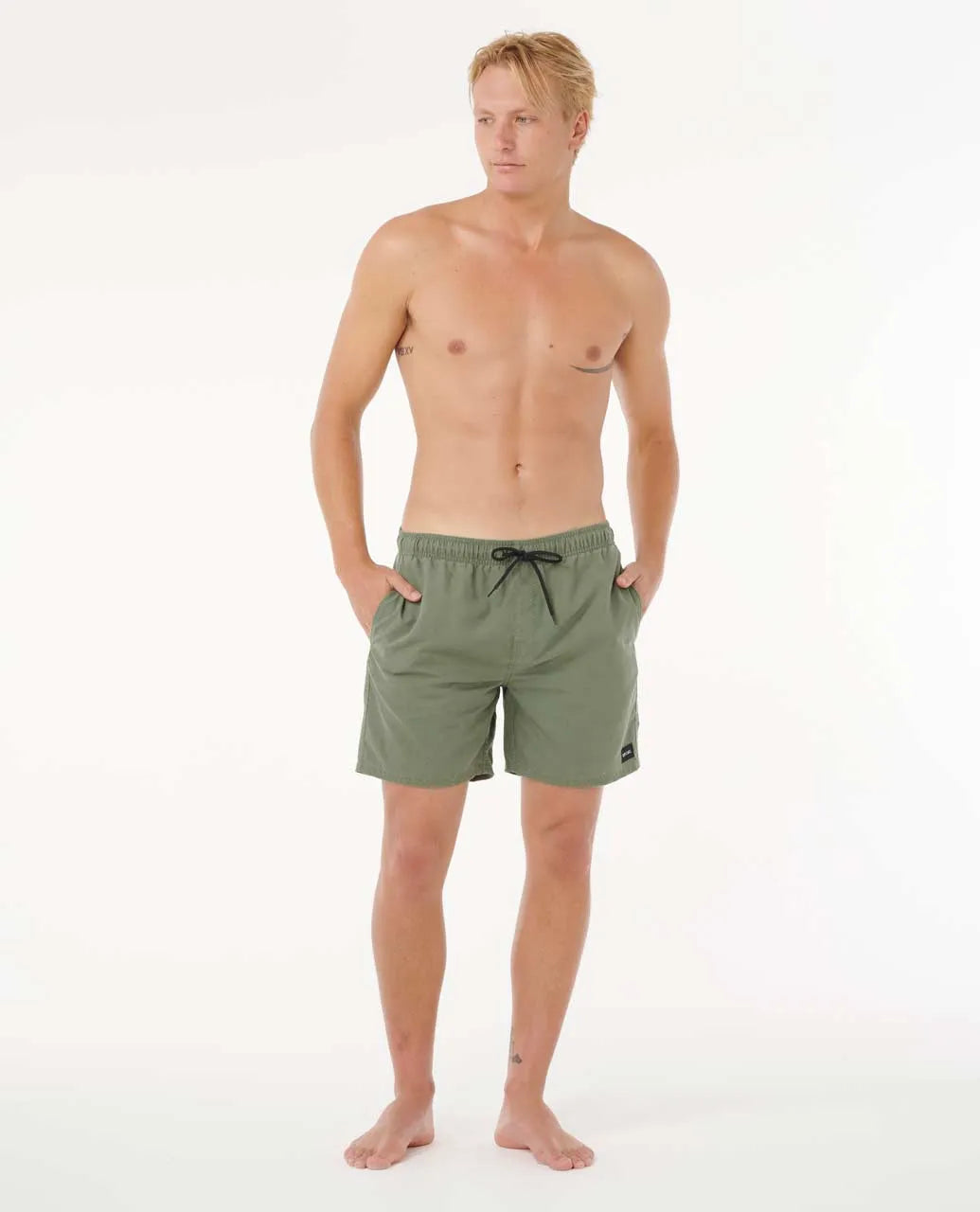 RIP CURL Bondi Volley Elastic Waist Short Cactus Green