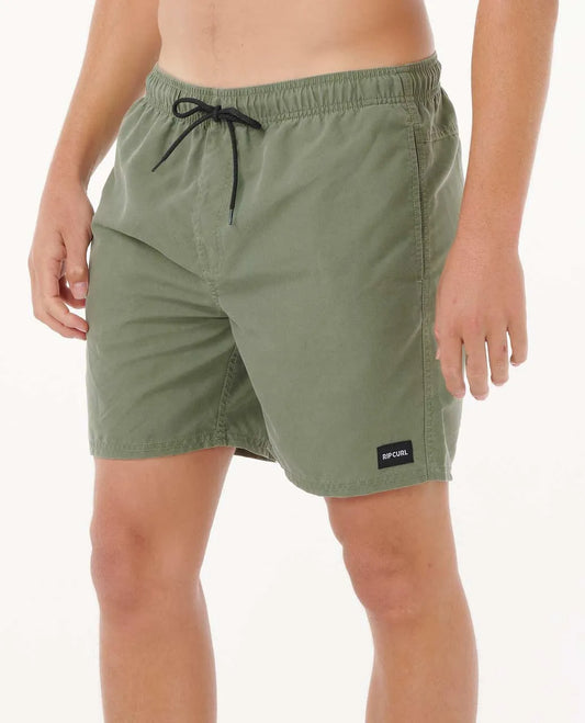 RIP CURL Bondi Volley Elastic Waist Short Cactus Green
