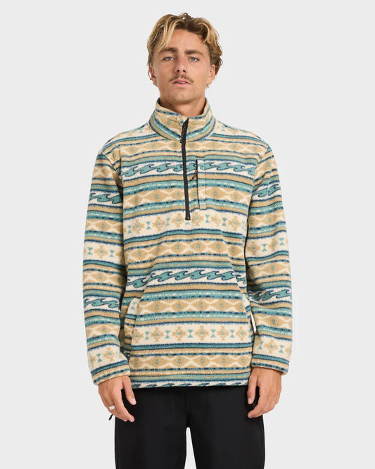 BILLABONG Boundary Mock Fleece Pullover Desert