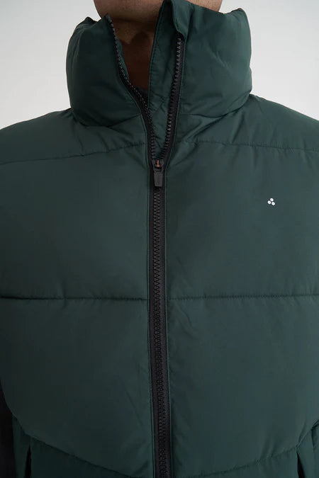 HUFFER Mens Box Puffer Vest Forest Green