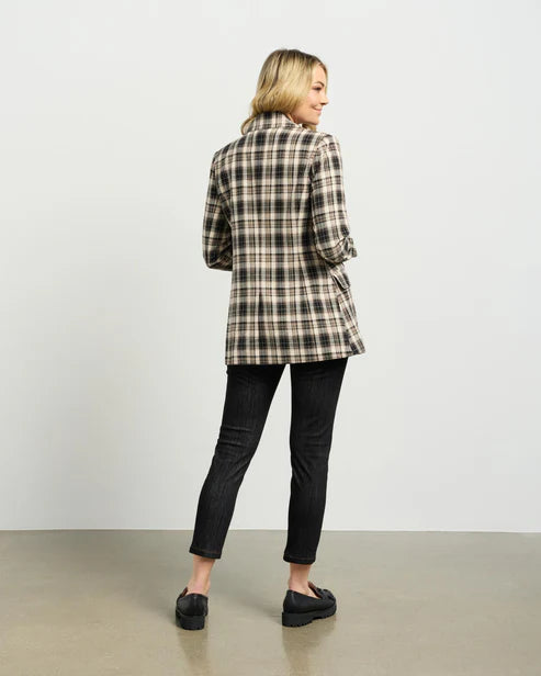 ET ALIA Brooke Blazer Beige Plaid