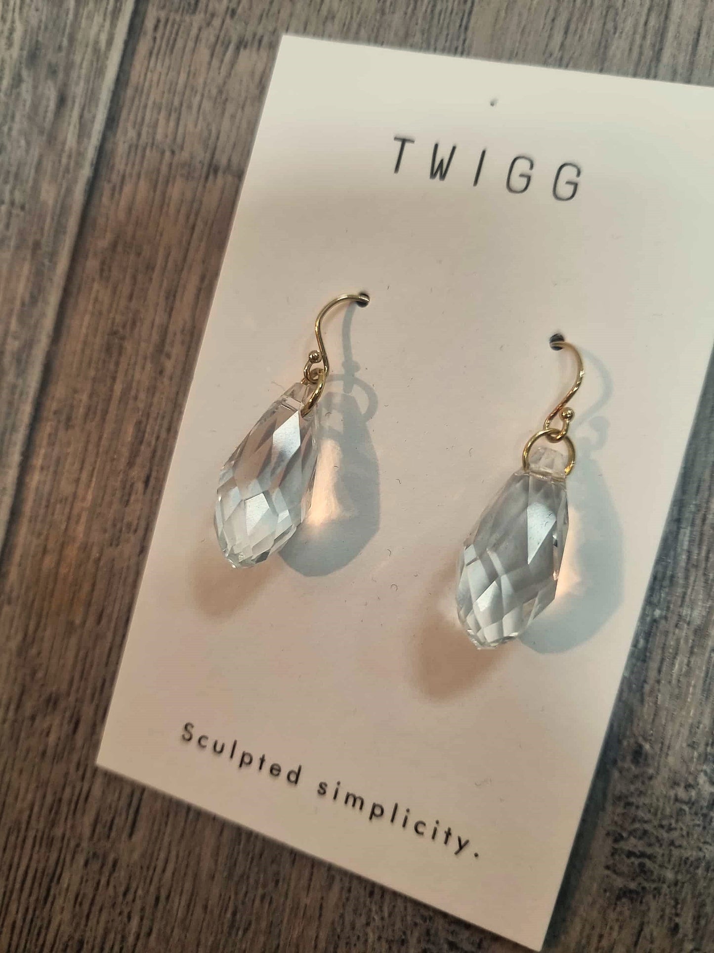 TWIGG JEWELLERY Austrian Crystal Droplet Earrings
