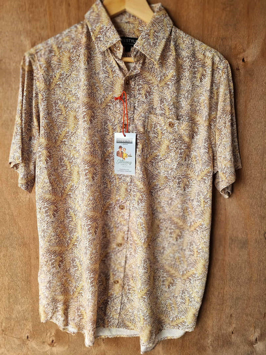 LICHFIELD Lifestyle Getaway Shirt Brown/Taupe Print