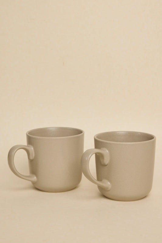 WILLOW + MAE Caffeine Fix Stone Speckle Pack of 2 Mugs