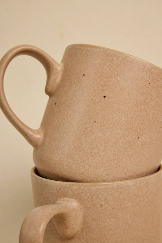 WILLOW + MAE Caffience Fix Set of 2 Mugs Pink Speckle