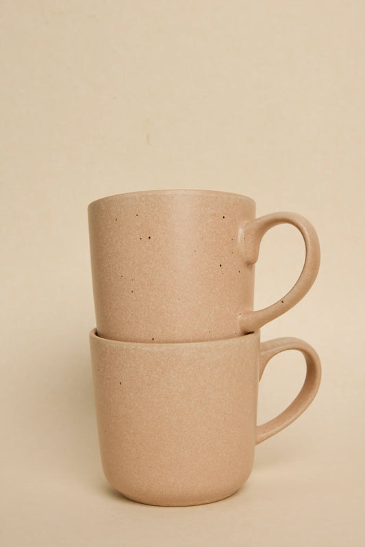 WILLOW + MAE Caffience Fix Set of 2 Mugs Pink Speckle