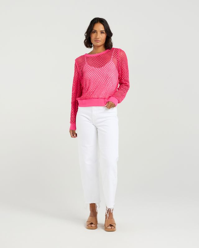 ET ALIA Cleo Knit Top Flamingo