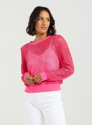 ET ALIA Cleo Knit Top Flamingo