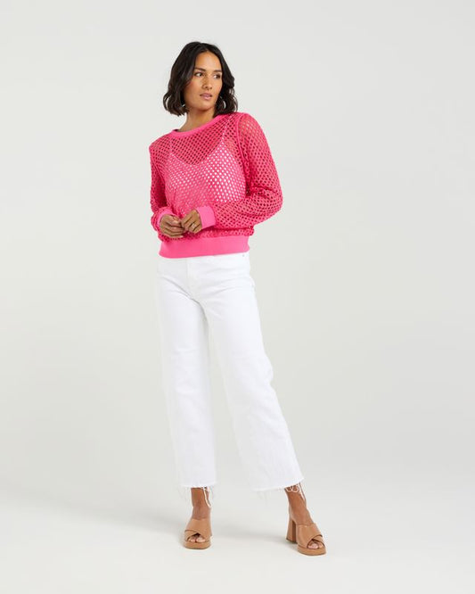 ET ALIA Cleo Knit Top Flamingo