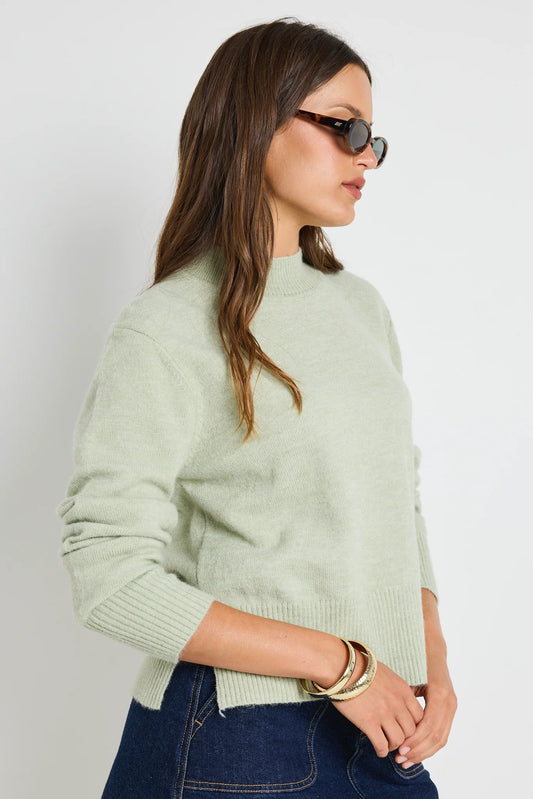 IVY + JACK Cloud Sage Funnel Knit