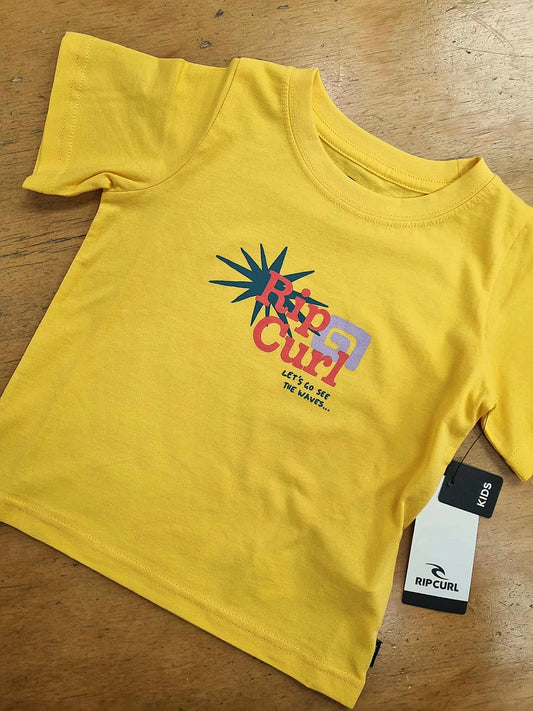 RIP CURL Groms Lets See the Waves Tee Boys 1-8 years