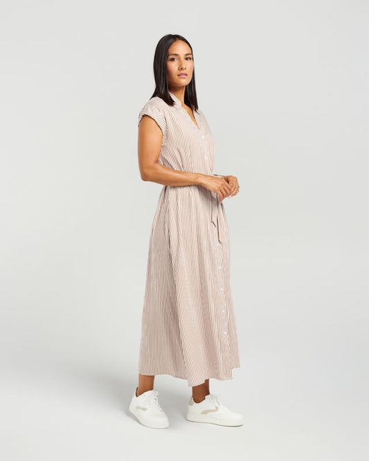 ET ALIA Denise Dress Latte Stripe