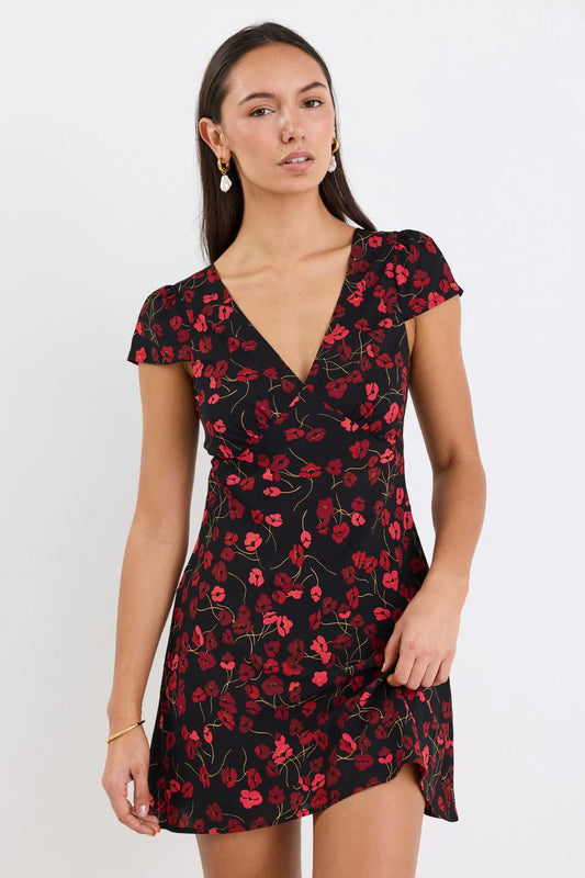 GEORGIA ZOE Derry Dress Poppy Print