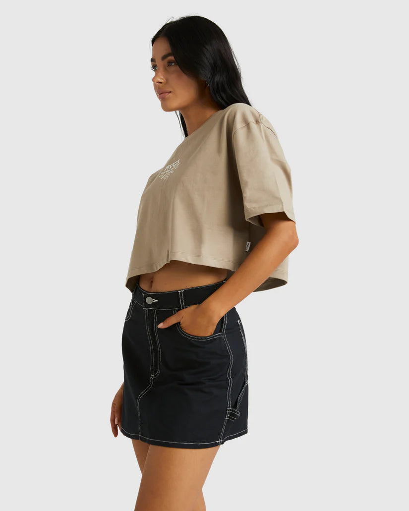 RVCA Deserted Half Tee Khaki