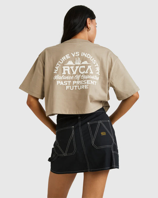 RVCA Deserted Half Tee Khaki