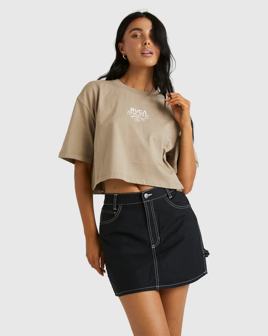 RVCA Deserted Half Tee Khaki