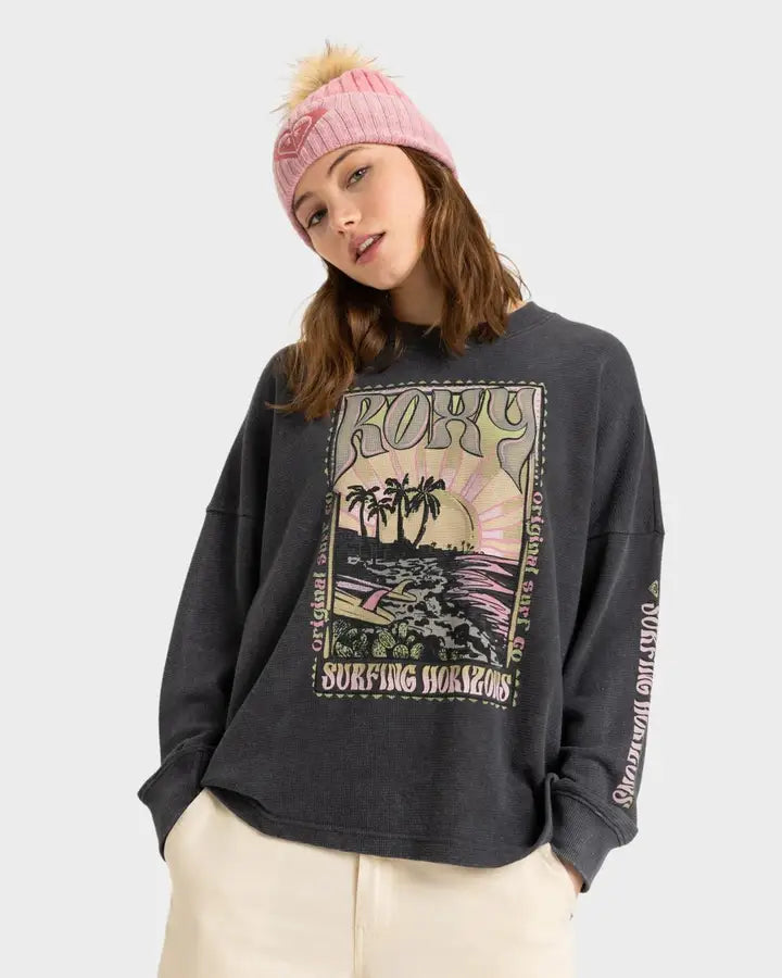 ROXY East Side Midweight Long Sleeve Waffle Tee