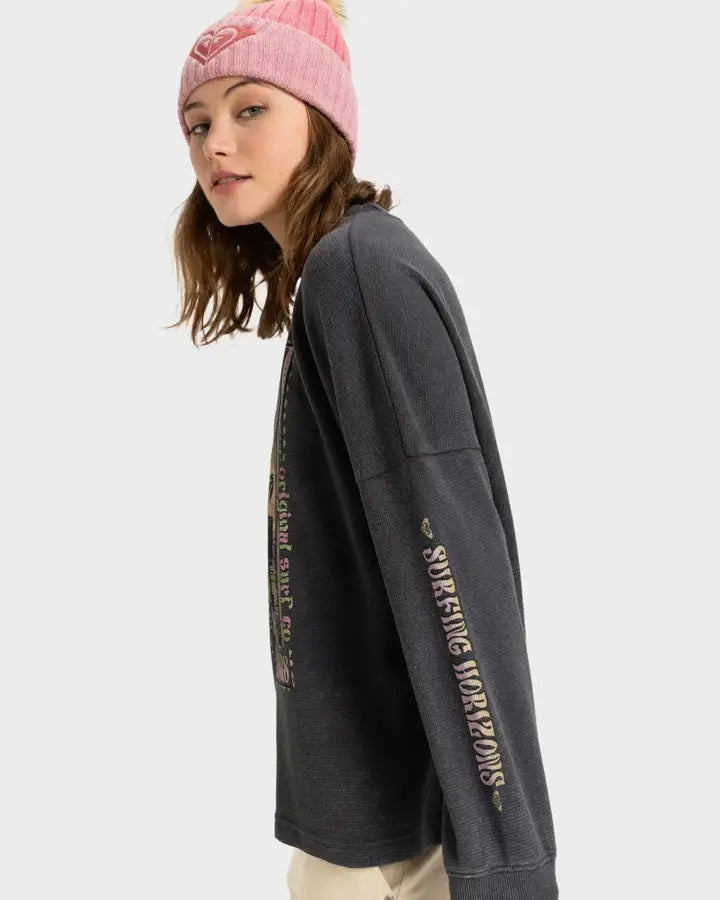 ROXY East Side Midweight Long Sleeve Waffle Tee