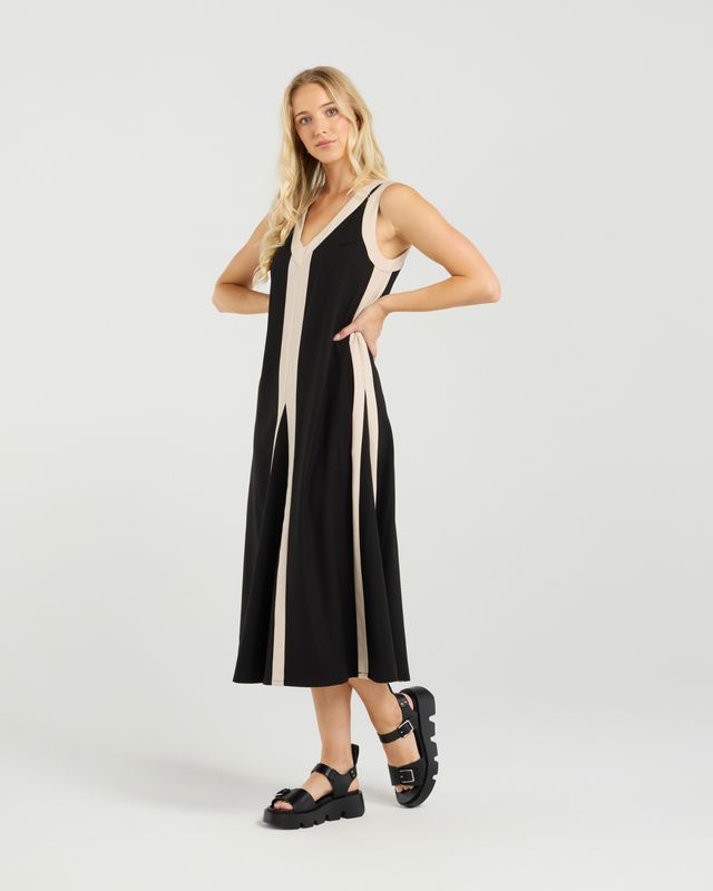 ET ALIA Edie Dress Noir Lines