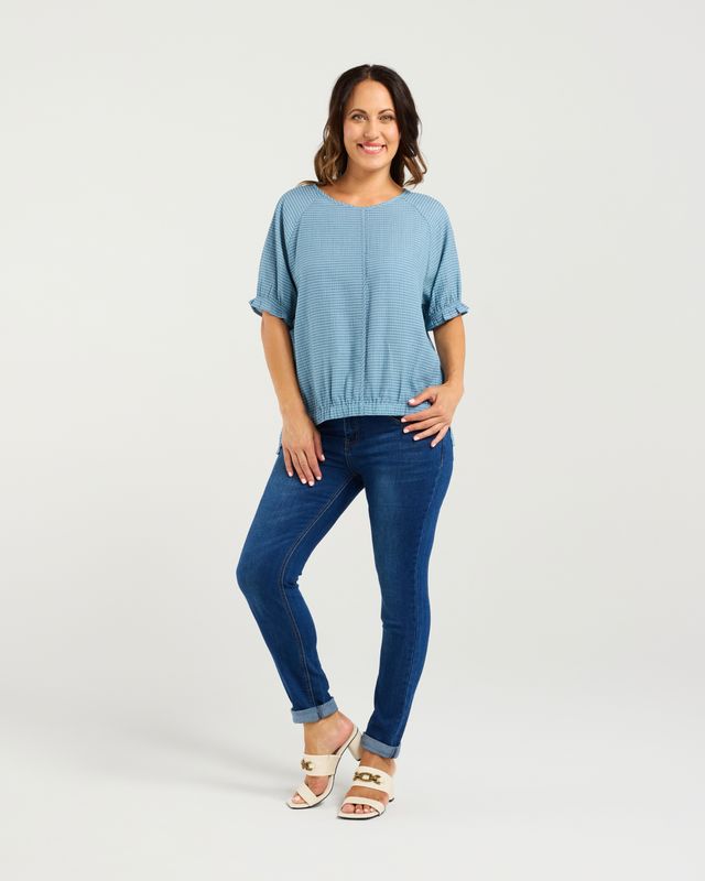 ZAFINA Ella Top Blue