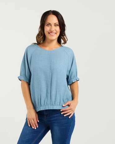 ZAFINA Ella Top Blue