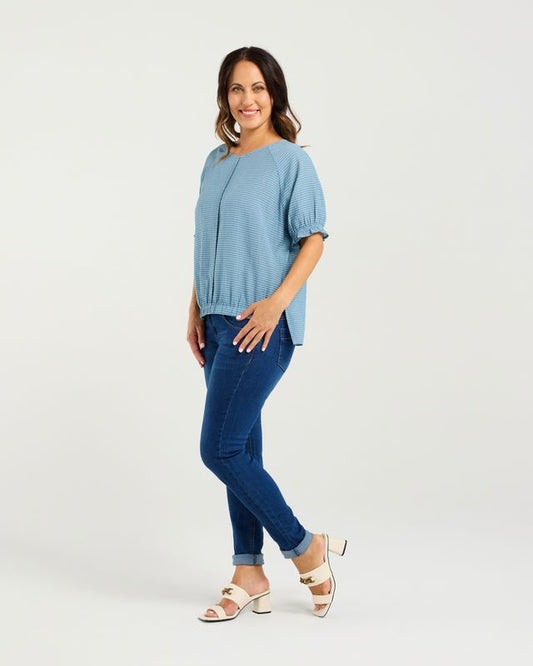 ZAFINA Ella Top Blue