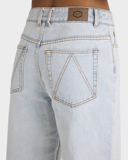 RVCA Womens Encore Denim Pant Ash Blue