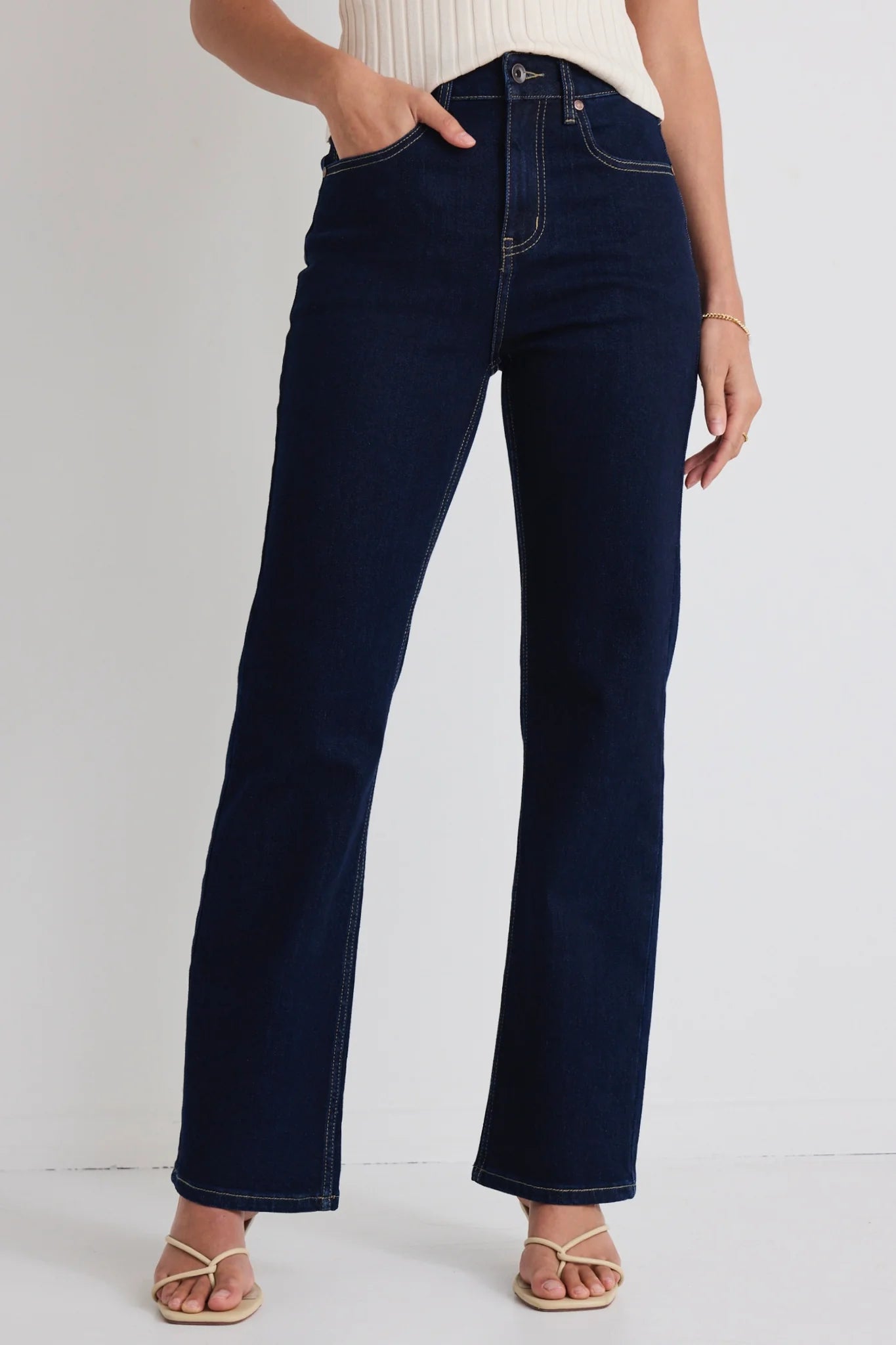 STORIES BE TOLD Farah High Rise Soft Flare Indigo