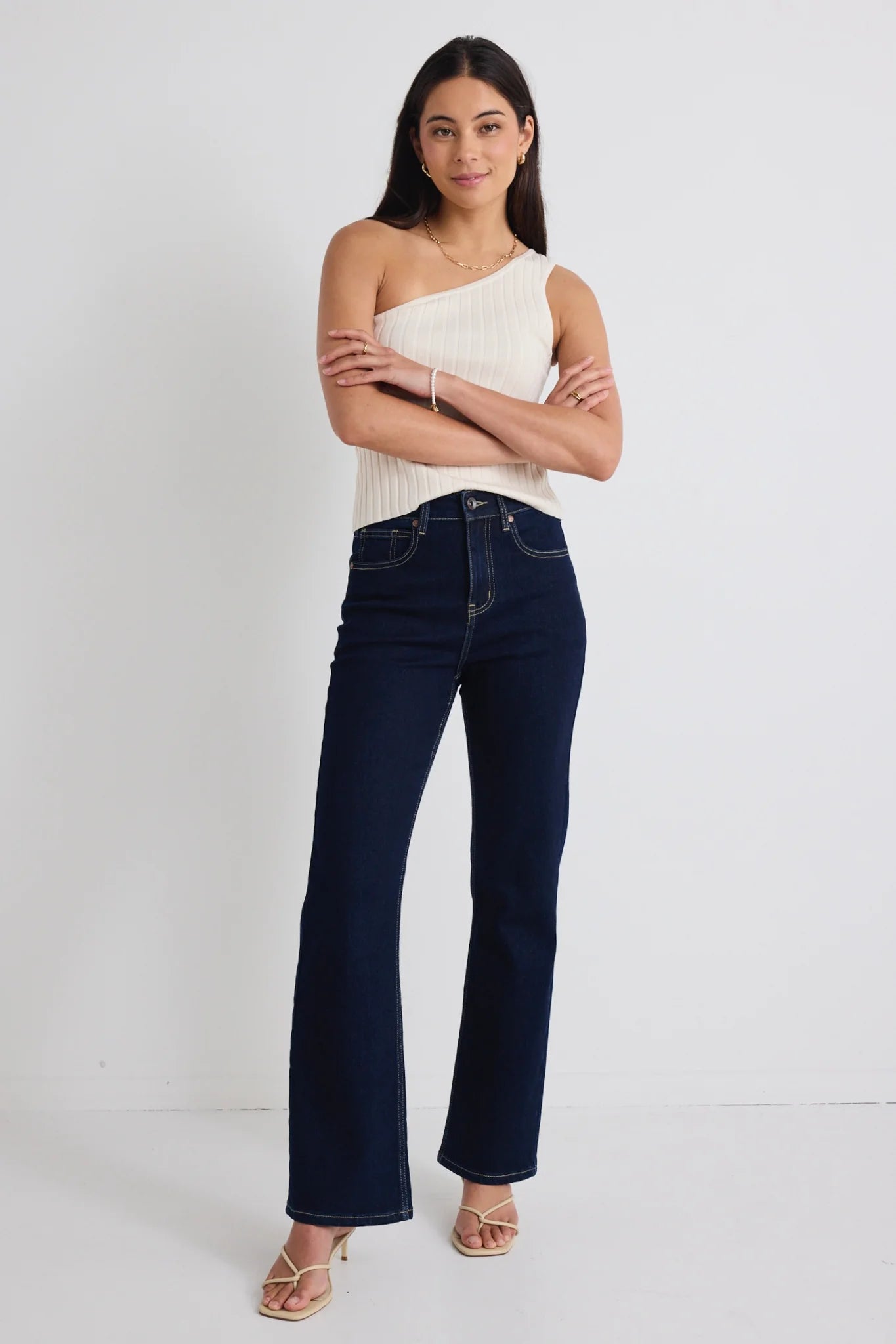 STORIES BE TOLD Farah High Rise Soft Flare Indigo