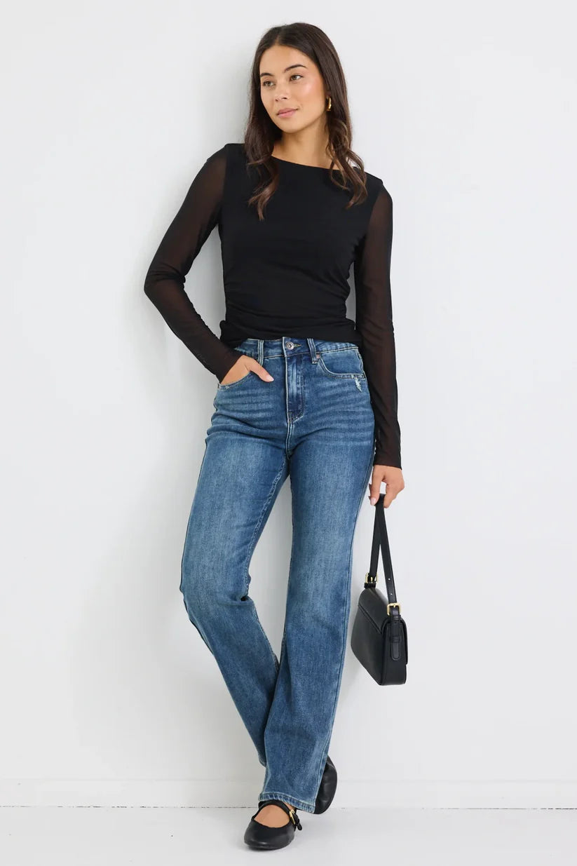 STORIES BE TOLD Farah Mid Blue Jean