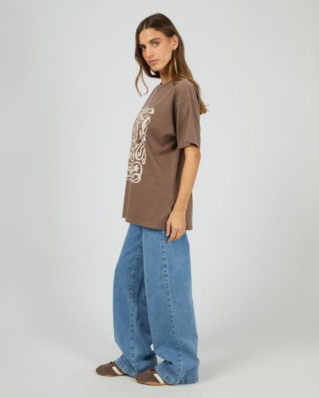 ALL ABOUT EVE Fields Relaxed Tee Coffee