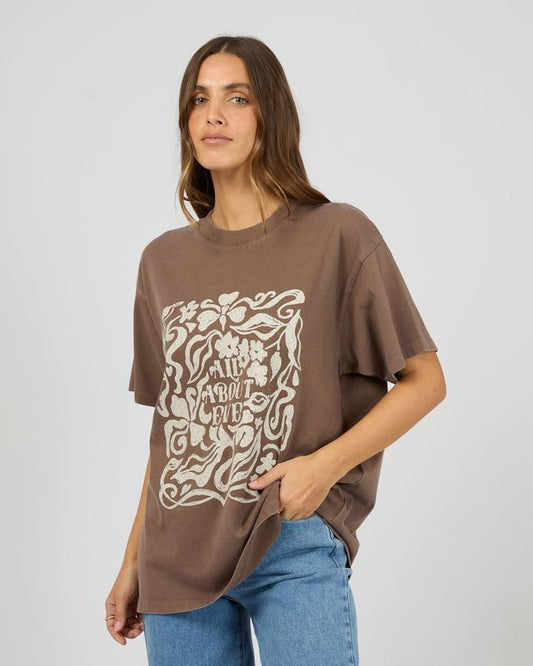 ALL ABOUT EVE Fields Relaxed Tee Coffee