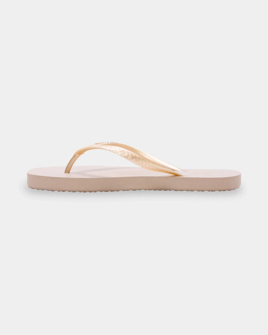BILLABONG Fiji Square Toe Thongs Tan/Gold
