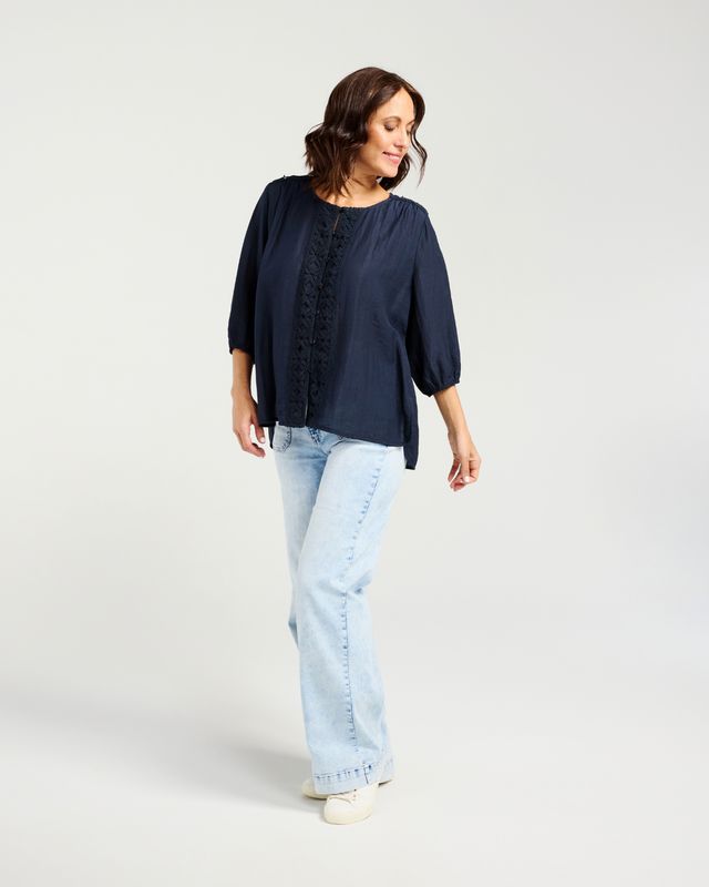 ZAFINA Frida Top Navy