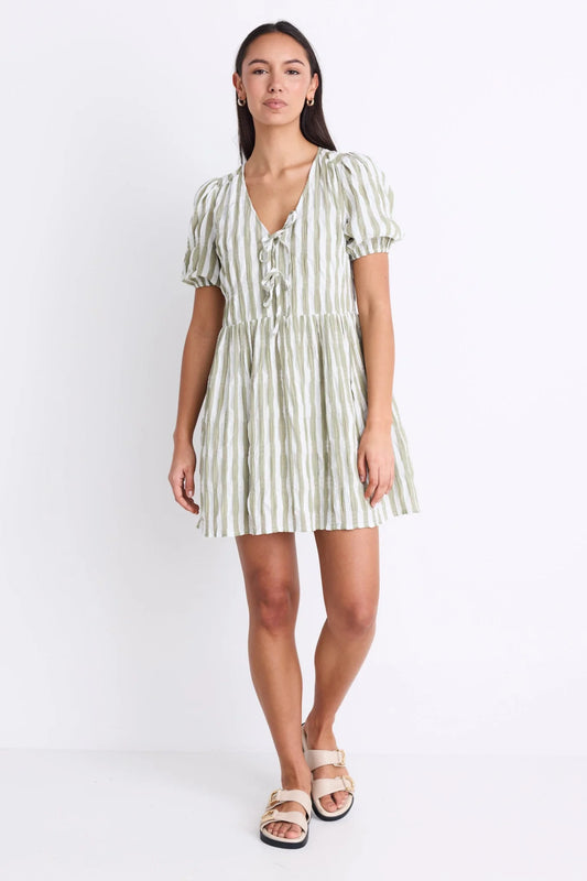 IVY + JACK Frontier Dress Khaki Stripe