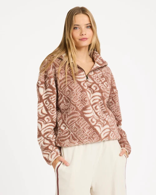 BILLABONG Go for it Quarter Zip Fleece Pullover